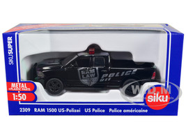 RAM 1500 Pickup Truck Police Black Raw Law 1/50 Diecast Model Car Siku 2309