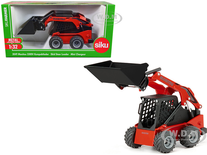 Manitou 3300V Skid Steer Loader Red 1/32 Diecast Model Siku 3049