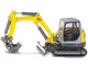 Wacker Neuson ET65 Track Excavator Yellow and Gray 1/50 Diecast Model Siku 3559