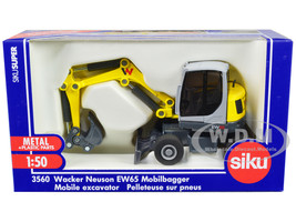 Wacker Neuson EW65 Mobile Excavator Yellow and Gray 1/50 Diecast Model Siku 3560