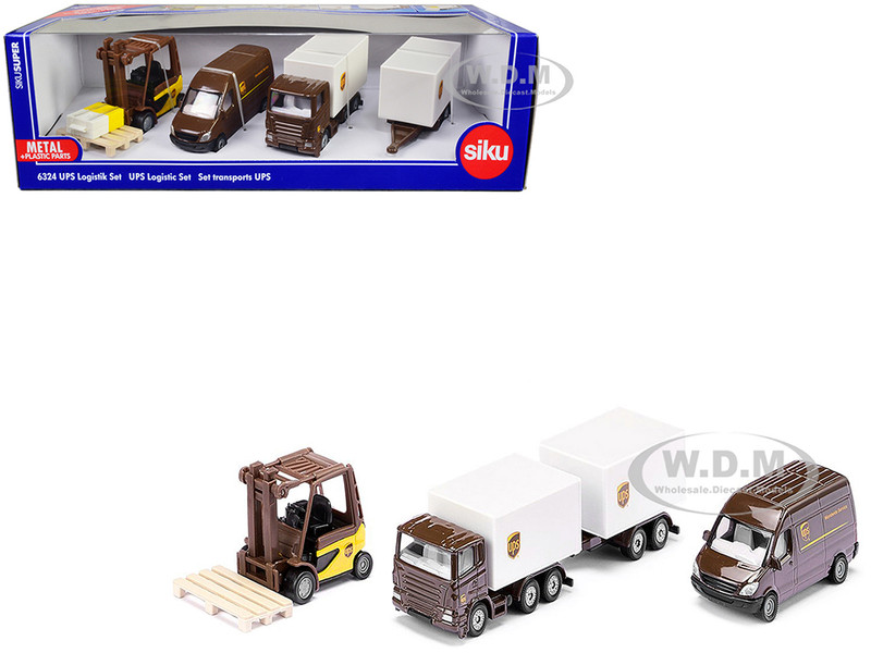 UPS Logistics Set of 3 Pieces Diecast Models Siku 6324