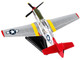 North American P 51D Mustang Fighter Aircraft #10 Tuskegee Lollipoop United States Army Air Force 1/100 Diecast Model Airplane Postage Stamp PS5342-7