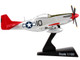 North American P 51D Mustang Fighter Aircraft #10 Tuskegee Lollipoop United States Army Air Force 1/100 Diecast Model Airplane Postage Stamp PS5342-7