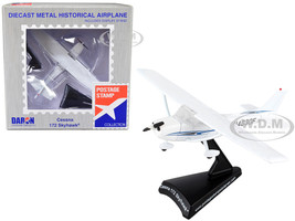 Cessna 172 Skyhawk Light Aircraft N403GF White 1/87 HO Diecast Model Airplane Postage Stamp PS5603-2