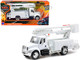 International 4200 Line Maintenance Service Truck White Long Haul Trucker Series 1/43 Diecast Model New Ray NR15913E