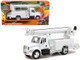International 4200 Digger Service Truck White Long Haul Trucker Series 1/43 Diecast Model New Ray 15913F