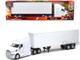 Peterbilt 387 Truck with Dry Goods Trailer White Long Haul Truckers Series 1/32 Diecast Model New Ray SS-12343G