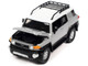 2007 Toyota FJ Cruiser Titanium Silver Metallic with White Top and Roofrack Classic Gold Collection Series Limited Edition 1/64 Diecast Model Car Johnny Lightning JLCG030-JLSP278A