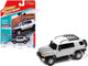 2007 Toyota FJ Cruiser Titanium Silver Metallic with White Top and Roofrack Classic Gold Collection Series Limited Edition 1/64 Diecast Model Car Johnny Lightning JLCG030-JLSP278A