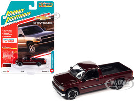 2002 Chevrolet Silverado Pickup Truck Cherry Red Metallic Classic Gold Collection Series Limited Edition to 9868 pieces Worldwide 1/64 Diecast Model Car Johnny Lightning JLCG030-JLSP281B