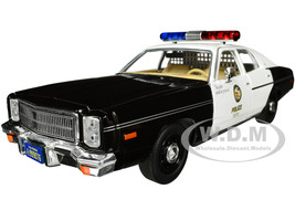 1977 Plymouth Fury Black and White Metropolitan Police The Terminator 1984 Movie Hollywood Series 1/24 Diecast Model Car Greenlight 84193