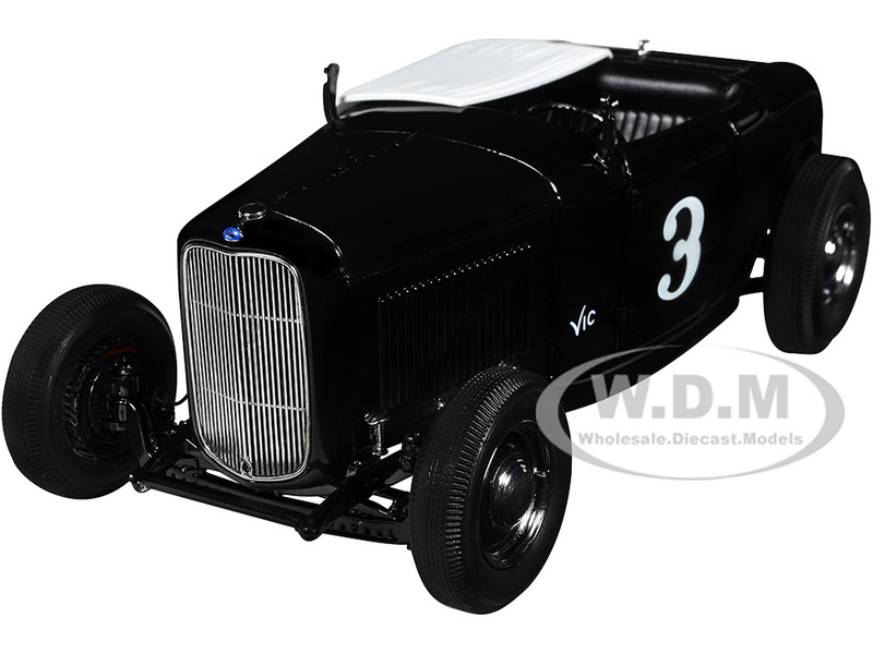 1932 Ford Salt Flat Roadster #3 Black Vic Edelbrock Limited Edition to 414 pieces Worldwide 1/18 Diecast Model Car ACME A1805021