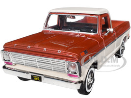 1969 Ford F 100 Pickup Truck Brown Metallic and Cream Timeless Legends 1/24 Diecast Model Car Motormax 79315brcrm
