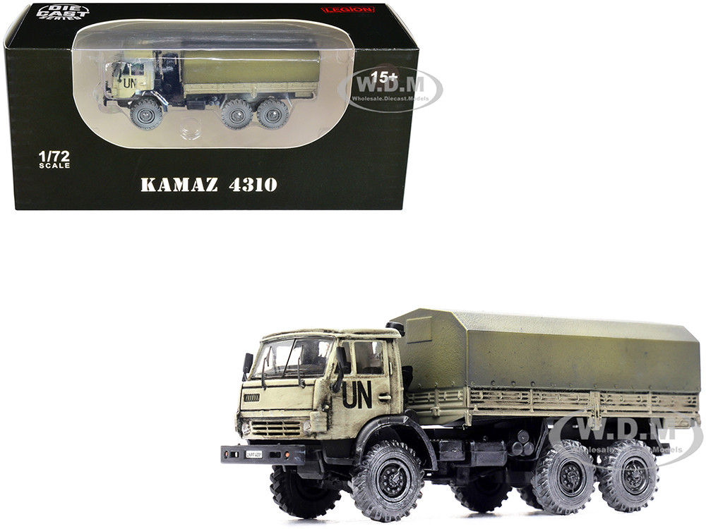 Kamaz 4310 Transport Truck Beige Weathered United Nations 1/72
