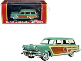 1953 Ford Country Squire Cascade Green with Wood Panels and Green and Cream Interior Limited Edition to 200 pieces Worldwide 1/43 Model Car Goldvarg Collection GC-006C