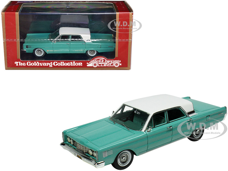 1965 Mercury Park Lane Breezeway Aquamarine with White Top and Aquamarine Interior Limited Edition to 200 pieces Worldwide 1/43 Model Car Goldvarg Collection GC-027A