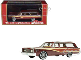 1965 Mercury Station Wagon Burgundy Metallic with Wood Panels Limited Edition to 200 pieces Worldwide 1/43 Model Car Goldvarg Collection GC-042B