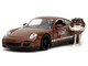 Porsche 911 Turbo Brown and Brown M&M Diecast Figure M&M s Hollywood Rides Series 1/24 Diecast Model Car Jada 34624