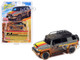 2007 Toyota FJ Cruiser Gray with Stripes Muddy Version with Roofrack Limited Edition to 4800 pieces Worldwide 1/64 Diecast Model Car Johnny Lightning JLCP7417
