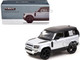 Land Rover Defender 90 Silver Metallic with Black Top Global64 Series 1/64 Diecast Model Car Tarmac Works T64G-019-SL