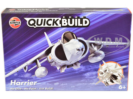 Skill 1 Model Kit Harrier Jump Jet Snap Together Painted Plastic Model Airplane Kit Airfix Quickbuild J6009