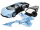 Skill 1 Model Kit McLaren Speedtail Light Blue with Black Top Snap Together Painted Plastic Model Car Kit Airfix Quickbuild J6052
