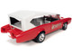 Monkeemobile Red with White Top and Interior The Monkees with Four Monkees Figure Cutouts Silver Screen Machines Series 1/18 Diecast Model Car Auto World AWSS144