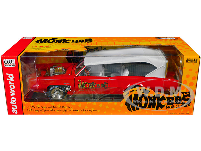 ミニカー　1/18 モンキーモービル(レッド×ホワイト) 「SILVER SCREEN MACHINES」 [AWSS144] Auto World Monkeemobile Red - AWSS144