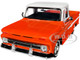 1966 Chevrolet C10 Fleetside Pickup Truck Lowrider Orange Metallic with White Top Get Low Series 1/24 Diecast Model Car Motormax 79034COP