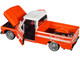 1966 Chevrolet C10 Fleetside Pickup Truck Lowrider Orange Metallic with White Top Get Low Series 1/24 Diecast Model Car Motormax 79034COP