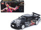 Nissan Skyline GT R R34 RHD Right Hand Drive Black Bruce Lee Legacy 50 Year Anniversary 1/64 Diecast Model Car Inno Models IN64-R34-BRUCELEE