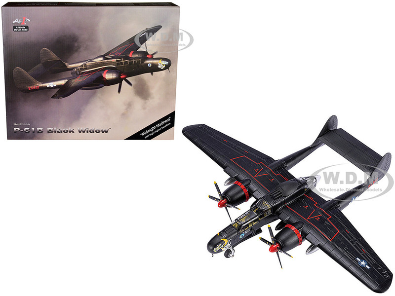 Northrop P 61B Black Widow Fighter Aircraft Midnight Madness, 548th Night Fighter Squadron United States Army Air Forces 1/72 Diecast Model Air Force 1 AF1-0090E