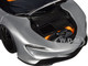 McLaren Speedtail Supernova Silver Metallic with Black Top and Suitcase Accessories 1/18 Model Car Autoart 76090