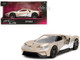 2017 Ford GT Gold Metallic with White Accents Pink Slips Series 1/32 Diecast Model Car Jada 34662