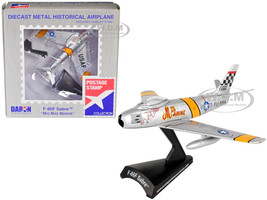North American F 86F Sabre Fighter Aircraft Mig Mad Marine United States Air Force 1/110 Diecast Model Airplane Postage Stamp PS5361-3