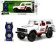 1973 Ford Bronco #008 White with Red and Black Stripes and Red Interior with Extra Wheels Just Trucks Series 1/24 Diecast Model Car Jada 34181