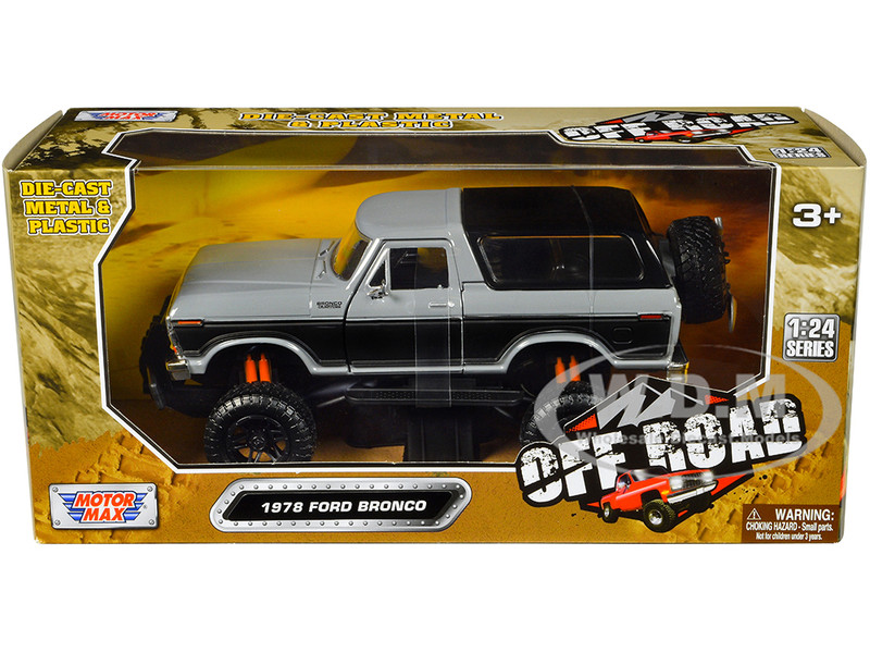 1978 Ford Bronco Custom Gray and Black Off Road Series 1/24