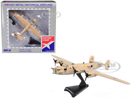 Consolidated B 24D Liberator Bomber Aircraft Strawberry Bitch 376th Heavy Bombardment North Africa United States Army Air Forces 1/163 Diecast Model Airplane Postage Stamp PS5557-5