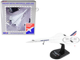 BAC Concorde Passenger Aircraft Air France 1/350 Diecast Model Airplane Postage Stamp PS5800-1