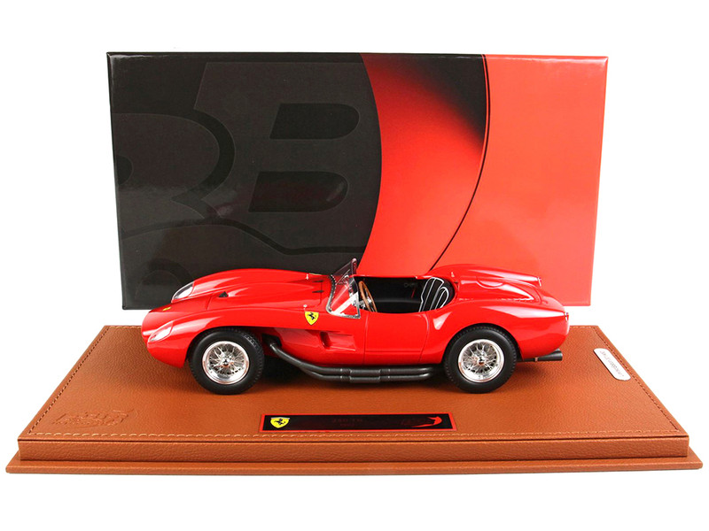 1957 Ferrari 250 Testarossa Red Concept 18 with DISPLAY CASE Series Limited Edition to 450 pieces Worldwide 1/18 Model Car BBR BBRC1855A