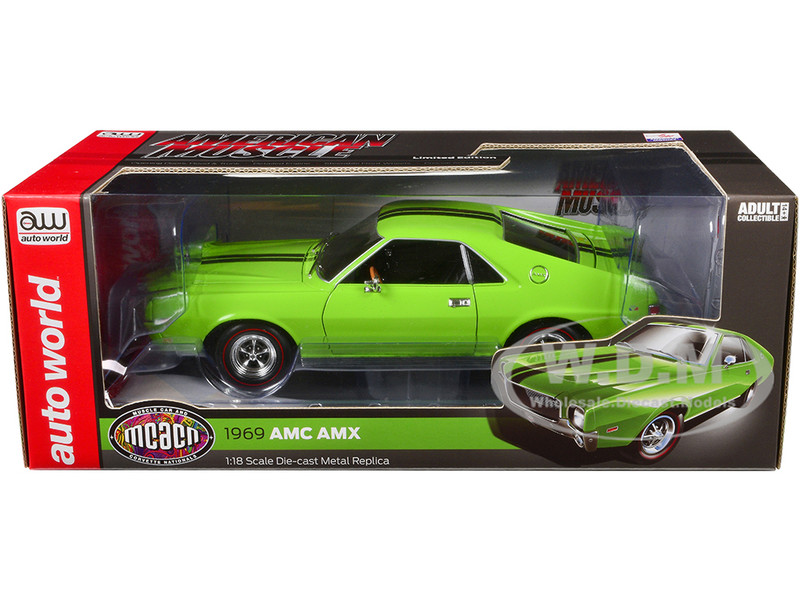 1969 AMC AMX Big Bad Lime Green with Black Stripes Muscle