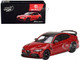 Alfa Romeo Giulia GTAm Rosso GTA Red with Carbon Top 1/64 Diecast Model Car BBR BBRDIE6406