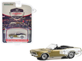 1971 Plymouth Barracuda 383 Convertible Tawny Gold Metallic and White Lot #1071 Barrett Jackson Scottsdale Edition Series 13 1/64 Diecast Model Car Greenlight 37300E