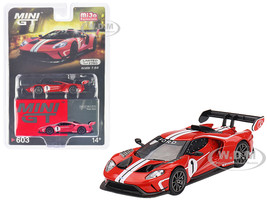 Ford GT MK II #1 Rosso Alpha Red with White Stripes Limited Edition to 2760 pieces Worldwide 1/64 Diecast Model Car True Scale Miniatures MGT00603