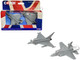 Lockheed Martin F 35 Lightning II Aircraft and Eurofighter Typhoon Aircraft Unmarked Set of 2 Pieces Defence of the Realm Collection Diecast Models Corgi CS90685