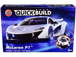 Skill 1 Model Kit McLaren P1 White Snap Together Painted Plastic Model Car Kit Airfix Quickbuild J6028