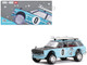 Datsun Kaido 510 Wagon 4x4 RHD Right Hand Drive Light Blue with Carbon Hood with Surfboards on Roof Winter Holiday Edition Designed by Jun Imai Kaido House Special 1/64 Diecast Model Car Mini GT KHMG092