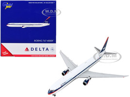 Boeing 767 400ER Commercial Aircraft Delta Airlines Interim Livery White with Blue Stripes 1/400 Diecast Model Airplane GeminiJets GJ2151