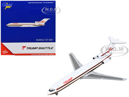 Boeing 727 200 Commercial Aircraft Trump Shuttle White with Red Stripes 1/400 Diecast Model Airplane GeminiJets GJ2176