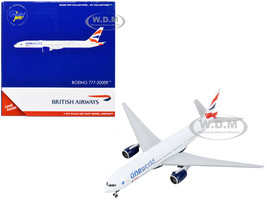 Boeing 777 200ER Commercial Aircraft British Airways OneWorld White 1/400 Diecast Model Airplane GeminiJets GJ2194